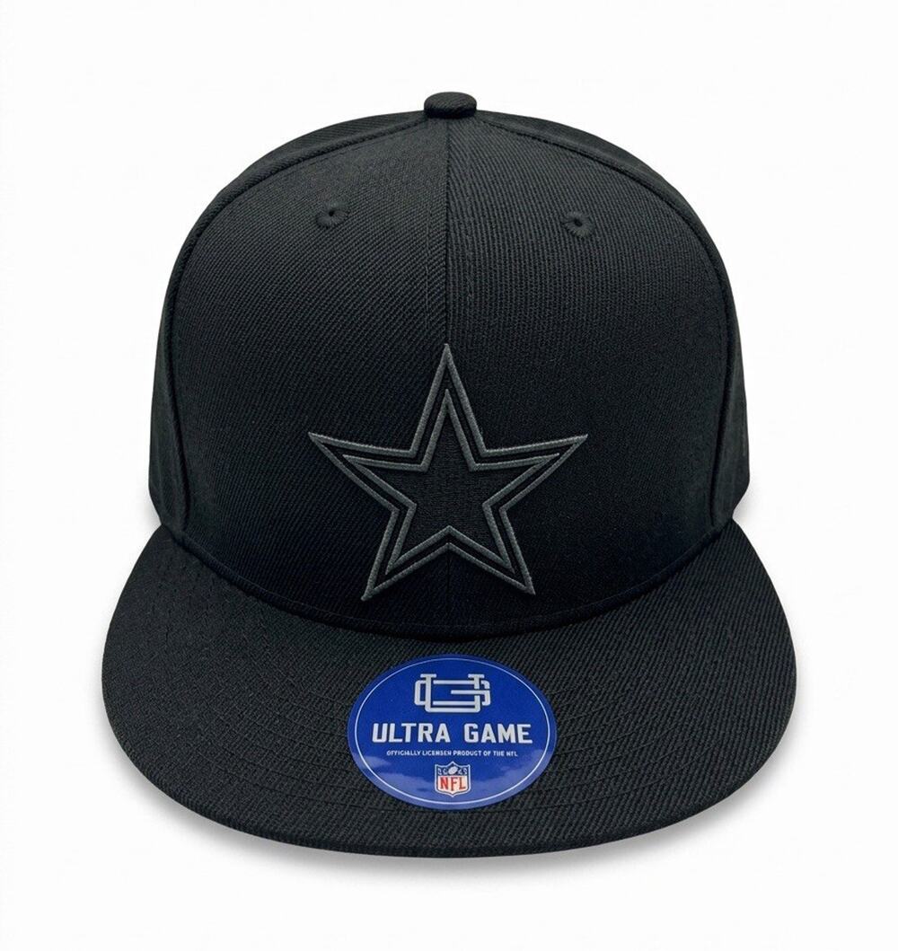Ultra GAME Dallas Cowboys Black Snapback Cap Hat NFL Football One Size